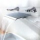 Wall Mounted Two Handles Three Holes in Chrome Bathtub Tap