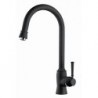 Black Kitchen Sink Tap Swivel Spout Single Handle