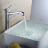 Contemporary Chrome Finish Brass One Hole Single Handle Bathroom Sink Tap
