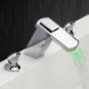 Widespread Two Handles Three Holes in Chrome Bathroom Sink Tap