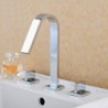 American Standard Widespread Two Handles Three Holes in Chrome Bathroom Sink Tap