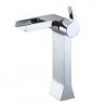 Waterfall Bathroom Sink Tap Contemporary Chrome Brass Centerset