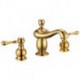 Widespread Two Handles Three Holes in Ti-PVD Bathroom Sink Tap