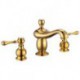 Widespread Two Handles Three Holes in Ti-PVD Bathroom Sink Tap