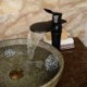 High Quality Large Wide-mouth Waterfall Oil-rubbed Bronze Bathroom Sink Tap (Tall) - Black