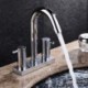 Widespread Two Handles Two Holes in Chrome Bathroom Sink Tap