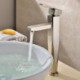 Vessel Single Handle One Hole in Nickel Brushed Bathroom Sink Tap