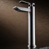 Vessel Single Handle One Hole in Nickel Brushed Bathroom Sink Tap