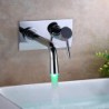 Wall Mounted Single Handle One Hole in Chrome Bathroom Sink Tap