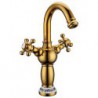 Centerset Two Handles One Hole in Ti-PVD Bathroom Sink Tap