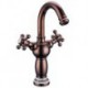 Centerset Two Handles One Hole in Rose Gold Bathroom Sink Tap