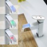 High Quality Environment Protecting Hydroelectric Power LED RGB Brass Chrome Plated Basin Tap - White+Silver