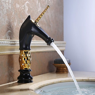 Antique Painting Brass One Hole Single Handle Bathroom Sink Tap Antique Painting Brass One...
