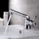 Centerset Single Handle One Hole in Chrome Bathroom Sink Tap