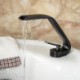 Contemporary Style Single Handle One Hole ORB Hot and Cold Water Bathroom Sink Tap - Black