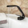 Contemporary Style Single Handle One Hole ORB Hot and Cold Water Bathroom Sink Tap - Black