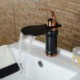 Bathroom Sink Tap Oil-rubbed Bronze Rose Gold Handle (Short)