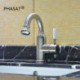Deck Mounted Single Handle One Hole in Nickel Brushed Bathroom Sink Tap