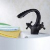 Centerset Two Handles One Hole in Oil-rubbed Bronze Bathroom Sink Tap