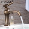 Deck Mounted Single Handle One Hole in Antique Brass Bathroom Sink Tap