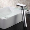 Chrome Finish Waterfall Glass Spout Bathroom Sink Tap