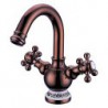 Centerset Two Handles One Hole in Rose Gold Bathroom Sink Tap