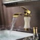 Widespread Single Handle One Hole in Ti-PVD Bathroom Sink Tap