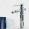 Bamboo Shaped Chrome Finish Brass Bathroom Sink Tap - Silver