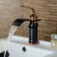 Centerset Single Handle One Hole in Oil-rubbed Bronze Bathroom Sink Tap