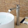Vessel Single Handle One Hole in Nickel Brushed Bathroom Sink Tap