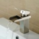 Waterfall Nickel Brushed Hot and Cold Bathroom Tap