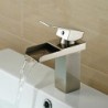 Waterfall Nickel Brushed Hot and Cold Bathroom Tap