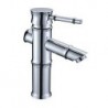 Chrome Finish Brass Bathroom Sink Tap - Bamboo Shape Design