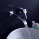 Contemporary Brass Waterfall Bathroom Sink Tap (Wall Mount)