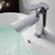 Centerset Single Handle One Hole in Chrome Bathroom Sink Tap