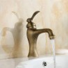 Widespread Single Handle One Hole in Antique Brass Bathroom Sink Tap