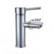 Centerset Single Handle One Hole in Chrome Bathroom Sink Tap