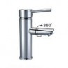 Centerset Single Handle One Hole in Chrome Bathroom Sink Tap