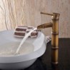 Bathroom Sink Tap with Antique Brass Finish-Bamboo Shape Design