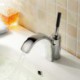 Centerset Single Handle One Hole in Chrome Bathroom Sink Tap