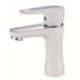 Warpeu? Contemporary White Painting Single Handle Countertop Deck Mounted Brass Wash Basin Tap Mixer