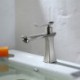 Delta Widespread Single Handle One Hole in Brushed Bathroom Sink Tap