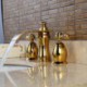 Widespread Two Handles Three Holes in Ti-PVD Bathroom Sink Tap