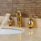 Widespread Two Handles Three Holes in Ti-PVD Bathroom Sink Tap
