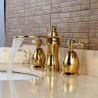 Widespread Two Handles Three Holes in Ti-PVD Bathroom Sink Tap