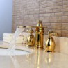 Widespread Two Handles Three Holes in Ti-PVD Bathroom Sink Tap