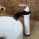 Vessel Single Handle One Hole in Oil-rubbed Bronze Bathroom Sink Tap