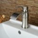Centerset Single Handle One Hole in Nickel Brushed Bathroom Sink Tap
