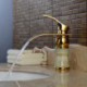 Centerset Single Handle One Hole in Ti-PVD Bathroom Sink Tap