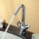 Sink Tap Centerset with Chrome Two Handles One Hole